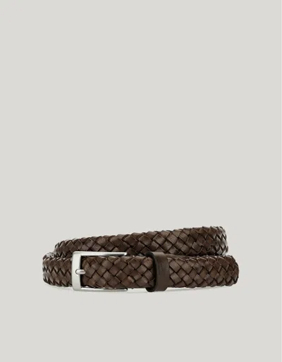 Canali Ceinture Tubulaire Tressée À La Main Épaisseur 25 Mm In Blue