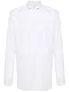 Canali Chambray Cotton Shirt In White