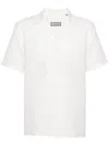 Canali Linen Notched-collar Shirt In White