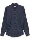 Canali Chambray Shirt In Blue
