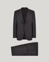 Canali Charcoal Gray Pure Wool Single-breasted Suit In Gray