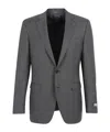 Canali Check Button Suit In Gray