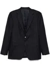 Canali Herringbone-pattern Blazer In Blue