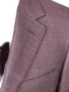 Canali Check-pattern Blazer In Purple