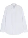 Canali Check-pattern Cotton Shirt In Blue