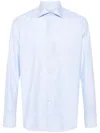 Canali Check-pattern Shirt In Blue