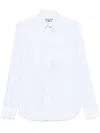 Canali Mini Check-pattern Shirt In Blue