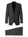 Canali Check-pattern Single-breasted Suit In Black