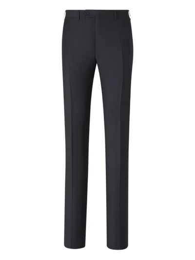 Canali Check-pattern Suit In Black