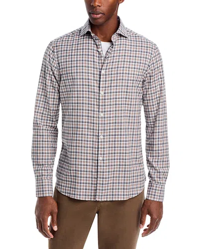 Canali Check Sport Shirt In White