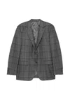 Canali Check Wool Blazer In Multi