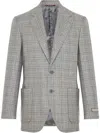 Canali Checked Blazer In Gray
