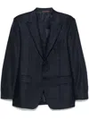 Canali Checked Blazer In Blau