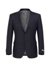 Canali Checked Blazer In Gray