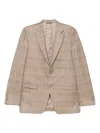 Canali Checked Blazer In Brown