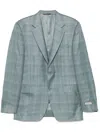 Canali Single-breasted Blazer In Green
