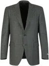 Canali Wool-tweed Blazer In Grey