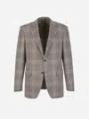 Canali Long-sleeved Plaid Blazer