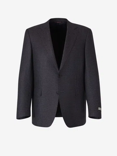CANALI CANALI CHECKED PATTERN BLAZER