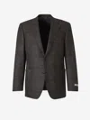 Canali Checked Pattern Blazer In Brown