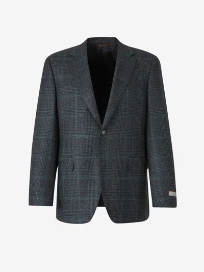 CANALI CANALI CHECKED PATTERN BLAZER