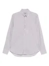 Canali Checked-pattern Shirt In Purple