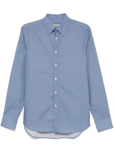 Canali Checked Shirt In Blue