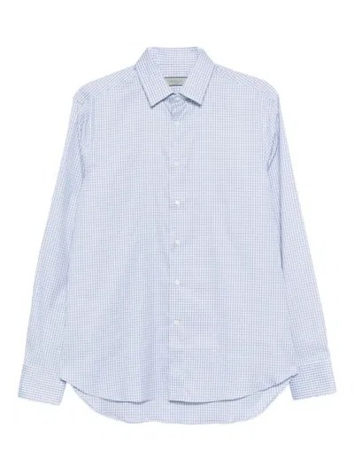 Canali Checked Shirt In Blue