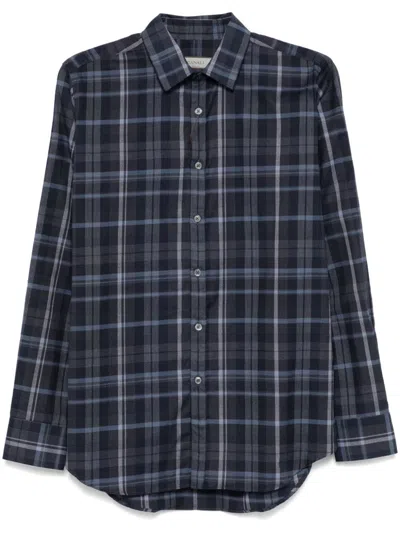 Canali Checked Shirt In Blue