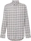 Canali Checked Shirt In White