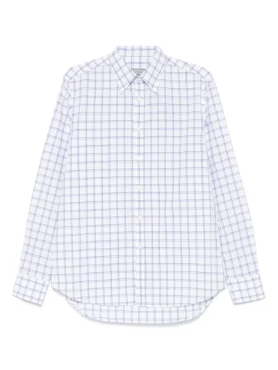 Canali Checked Shirt In White