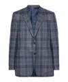 Canali Checked Single-breasted Blazer In Black