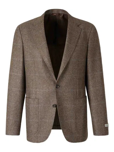 CANALI CHECKED SINGLE-BREASTED BLAZER