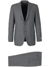 Canali Prince Of Wales Motif Suit In Grey