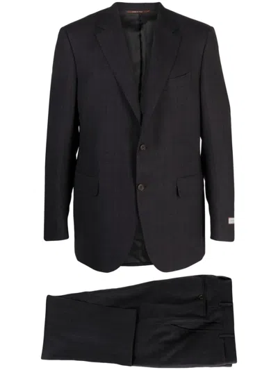 CANALI CHECKED SINGLE-BREASTED WOOL SUIT