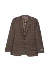 Canali Checked Suit In Brown