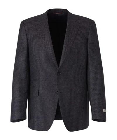 CANALI PLAID WOOL BLAZER