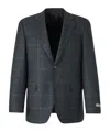 Canali Checked Blazer In Black