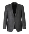 Canali Wool-tweed Blazer In Black