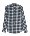 Canali Checkered Shirt In Gray