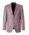 Canali Check-pattern Blazer In Purple