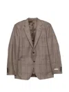 Canali Check-pattern Notched-lapels Blazer In Neutral