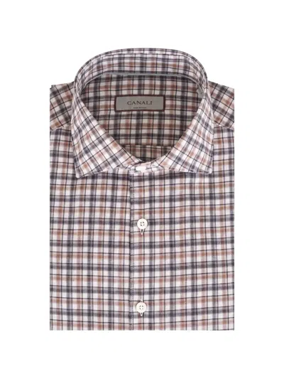 Canali Check-pattern Shirt In Multi