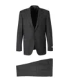 Canali Check-pattern Single-breasted Suit In Gray