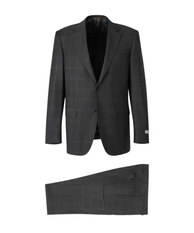 CANALI CHECK-PATTERN SINGLE-BREASTED SUIT