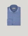 Canali Chemise Bleu Clair, Coupe Slim, En Jersey De Coton In Purple