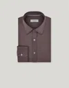 Canali Chemise Casual Impeccabile Regular Fit En Jersey De Laine In Purple