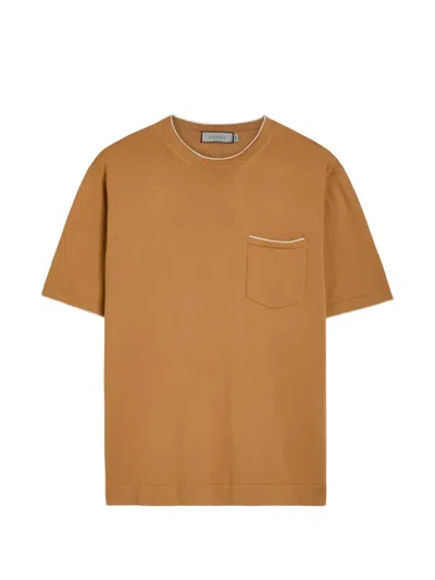 Canali Chest-pocket T-shirt In Brown