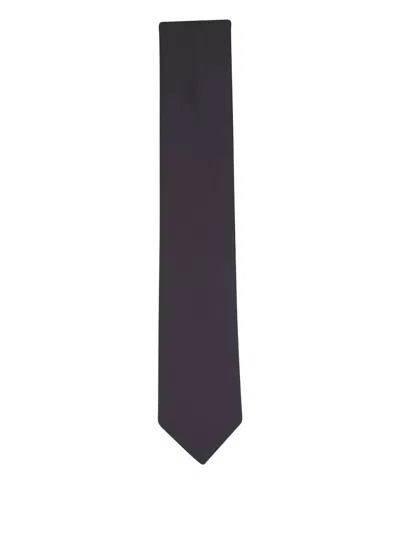 Canali Chevron-pattern Tie In Brown