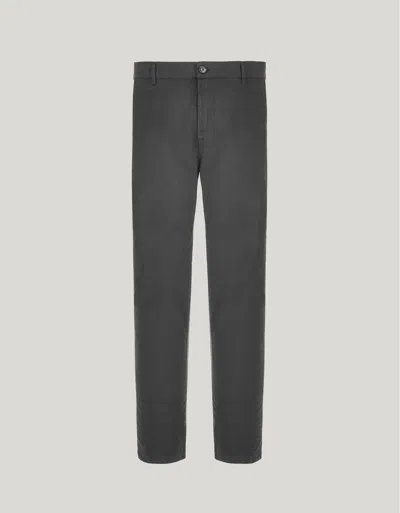 Canali Chino Comfort En Microtwill De Coton Teint En Pièce Gris In Gray